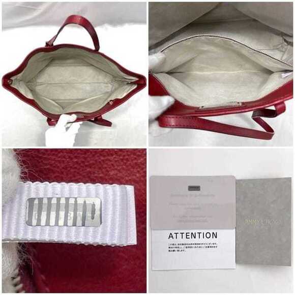 JIMMY CHOO Red Leather Tote Bag - Picture 4 of 11